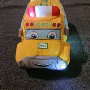 HESS 2024 MY PLUSH SCHOOL BUS TOY TRUCK W/ LIGHTS AND SOUND W/O BOX